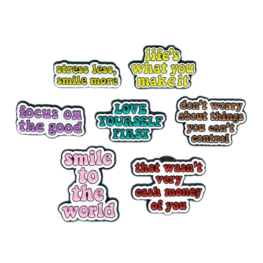 Personalized Colorful English Letter Brooch Fashion Clothing or Backpack Accessory
