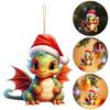 New Christmas Dinosaur Acrylic Ornament Pendant