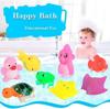 10 Stück Quietschspielzeug aus Gummi für Vorschulkinder – Schwimmendes Badespielzeug mit Meeresmotiven – Geschenk für Kleinkinder und Kinderpartys
