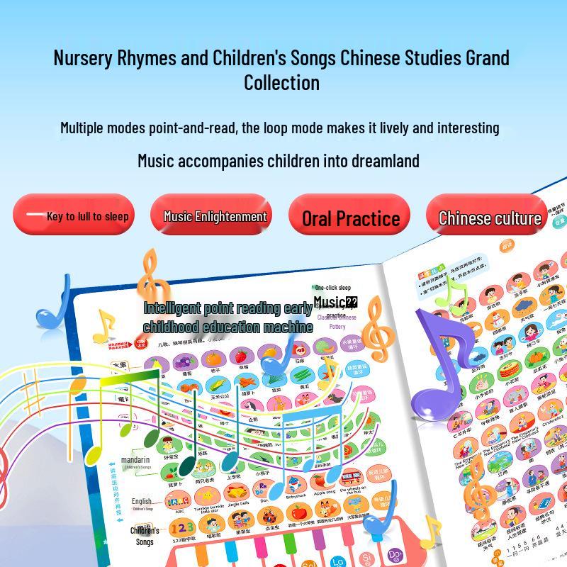 Educational Singing & Speaking Device: 1500+ Learning Content for Ages 0-9, Rechargeable