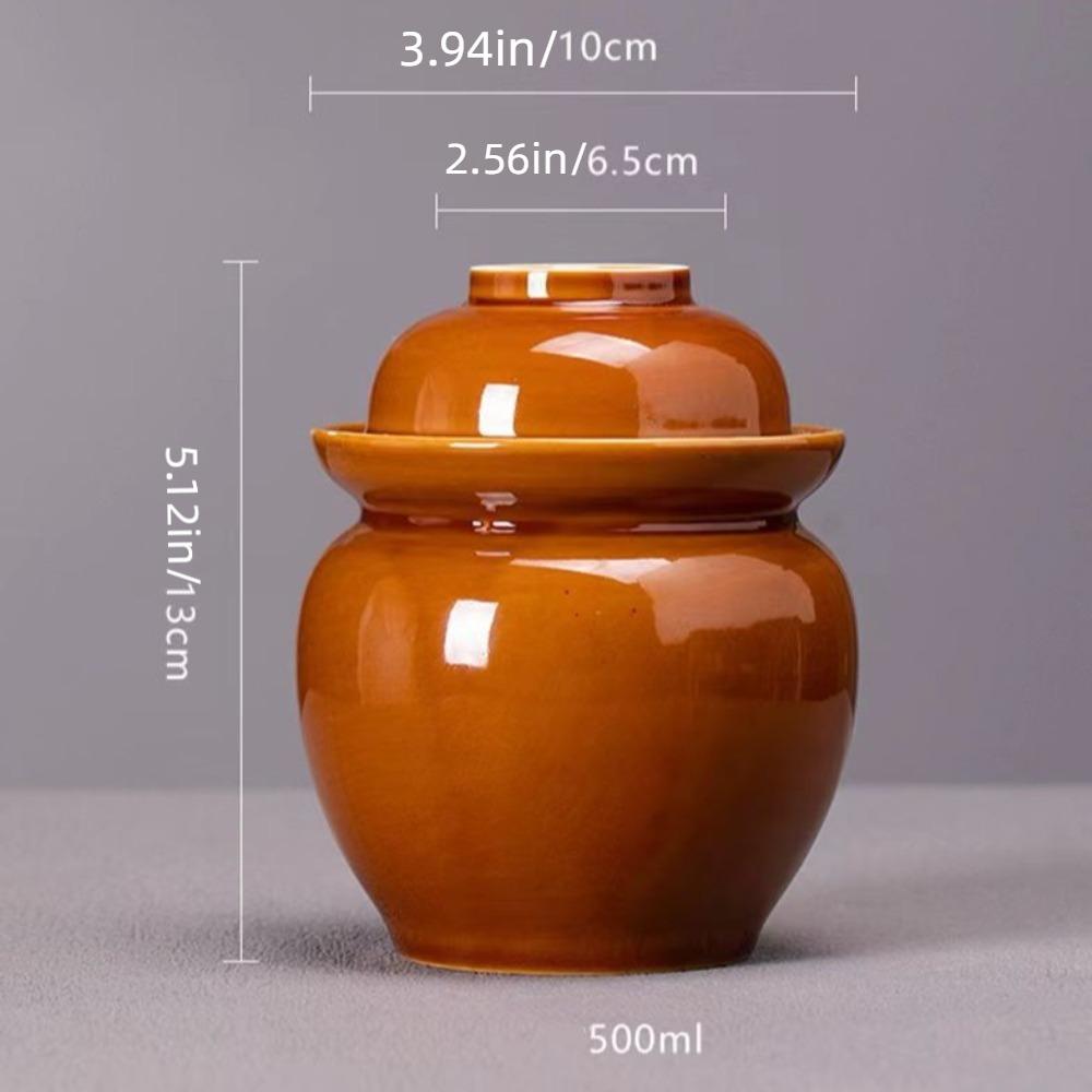Old-fashioned Pickle Jar Ceramic Sauerkraut Storage Pot Collection Food Pickling Container Kimchi