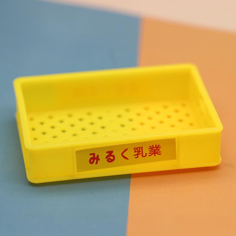 

Japanese-Style 100 Yuan Shop Doll House Miniature Supermarket Milk Bread Frame Mini Scene Ornament Food Play Doll House Toy жёлтый