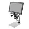 9 Inch LCD Digital Microscope, 12MP 1600X Magnification with 1080P HD Display, 8 LED Lights for Rock, Circuit Board Inspection