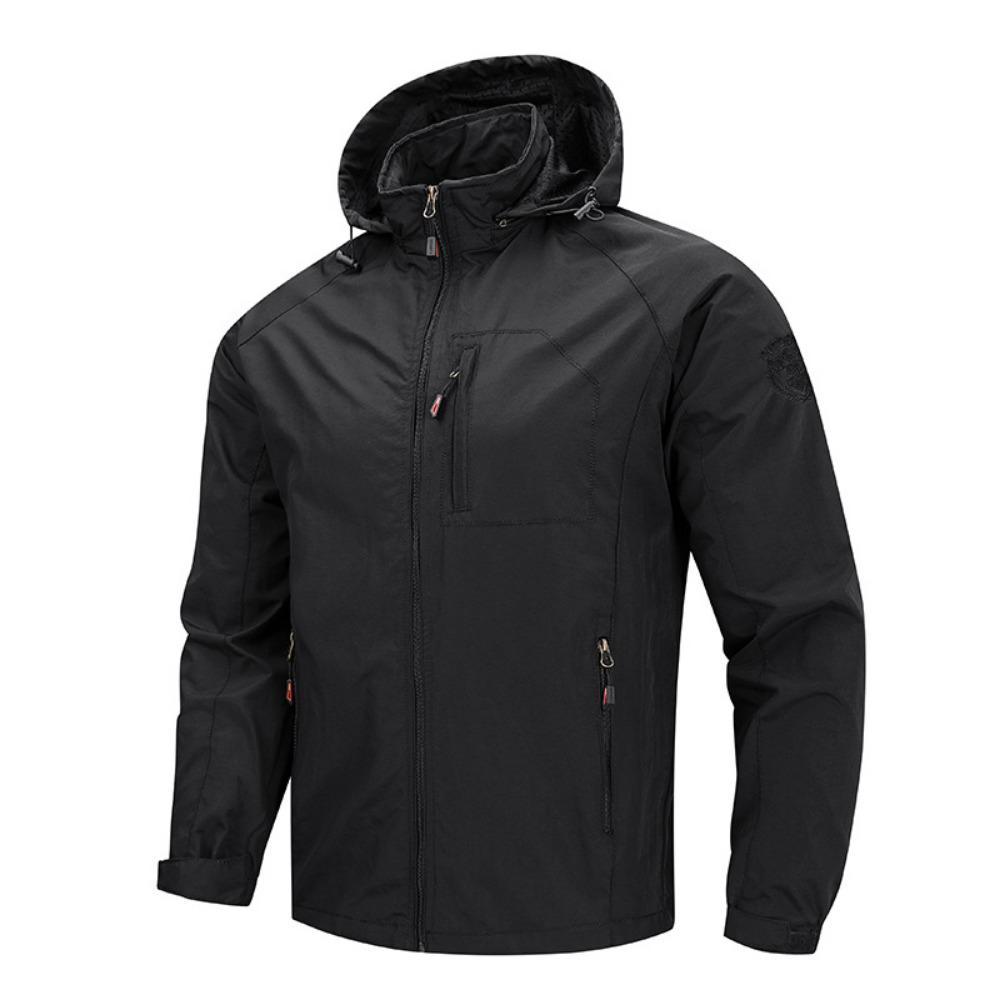 Men's Outdoor Jacket Windbreaker Climbing Camping Coat Men Autumn Detachable Hooded Jackets Loose Bomber Jacket