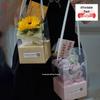 Clear PVC Tote Bag for Fresh Flower Arrangements - Rose Bouquet Gift Box Packaging