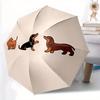 1pc Dachshund Puppy Automatic Open/Close Exquisite Umbrella - Compact Travel Umbrella, 8-Rib Heavy-Duty Construction, Ideal Gift, Outdoor Ac
