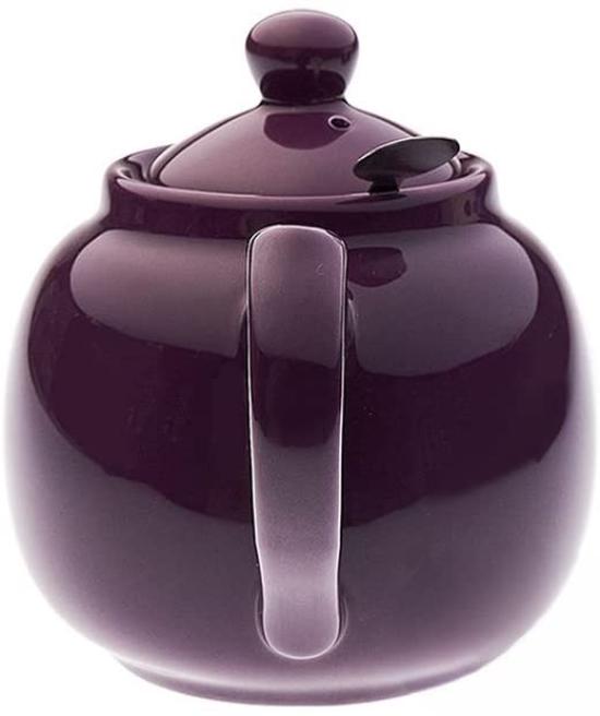 This 600ml teapot from the home of authentic British black tea is crafted from Italian plum and features a charming rounded stoneware design. It