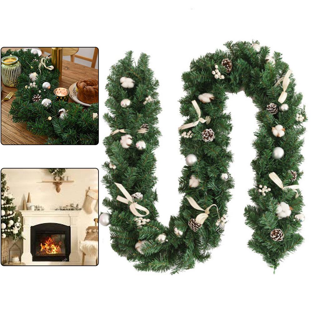 Artificial Flower Panels Bow Plastic Rattan Christmas Wreath Rattan Decoration Christmas Crafts Supplies Christmas Decorations