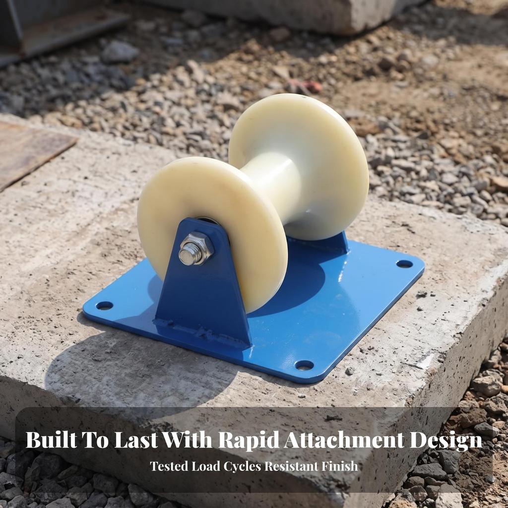 Cable Pulley with Mounting Plate Sturdy Wire Rope Guide Effortless