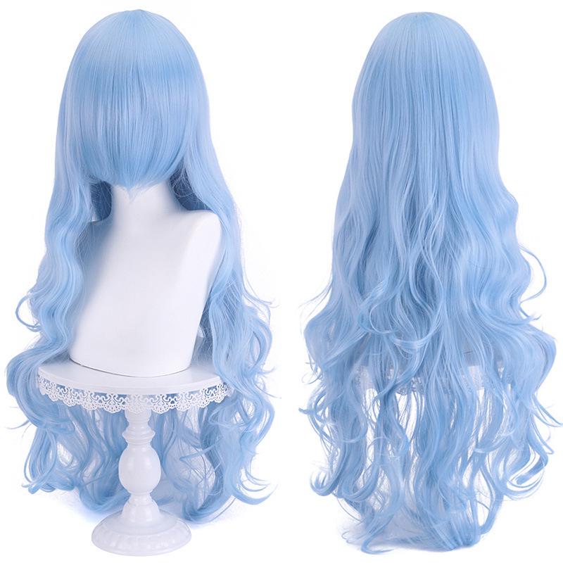 Cospay 80cm Lange Lockige Perücke - Hochwertiges Dickes Universalmodell für Damen