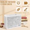 Money Saving Box Wooden Money Boxes One Piece Designed Money Boxes with Stickers Two Slots with Saving Goal and Numbers Boxes