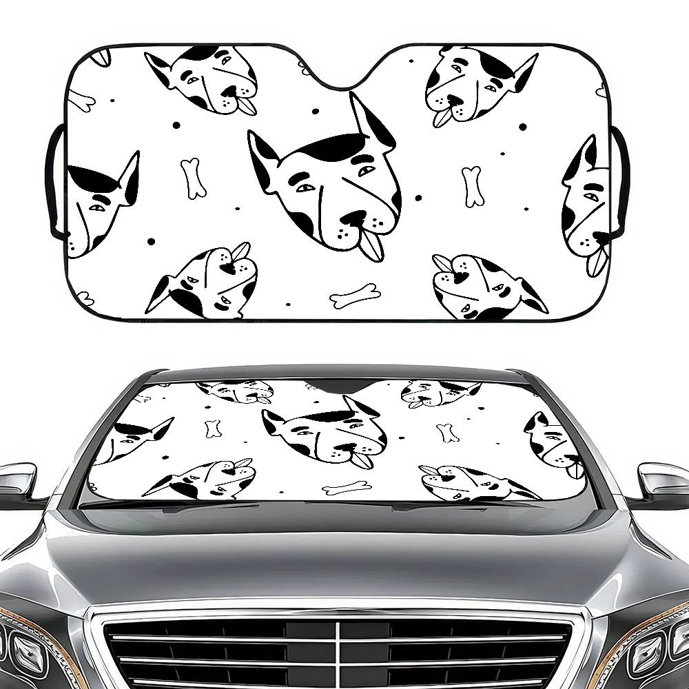 Cartoon Dog Print Car Windshield Sunshade - Heat/Solar Protection, Universal Sun Visor, Window Cover