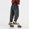 Boys' Fleece-Lined Casual Straight-Leg Denim Jeans