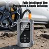 Car Air Pump With Digital Pressure Gauge & LED Lights Portable Air Pump Small Compressor For Bike Sedan SUV Balls Inflatable