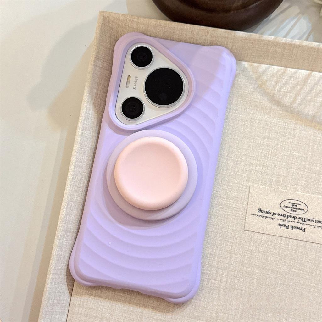 Cute Macaron Color Silicone Magnetic Air Cushion Stand Foldable Desktop Support Pad With Adhesive Backing For MagSafe