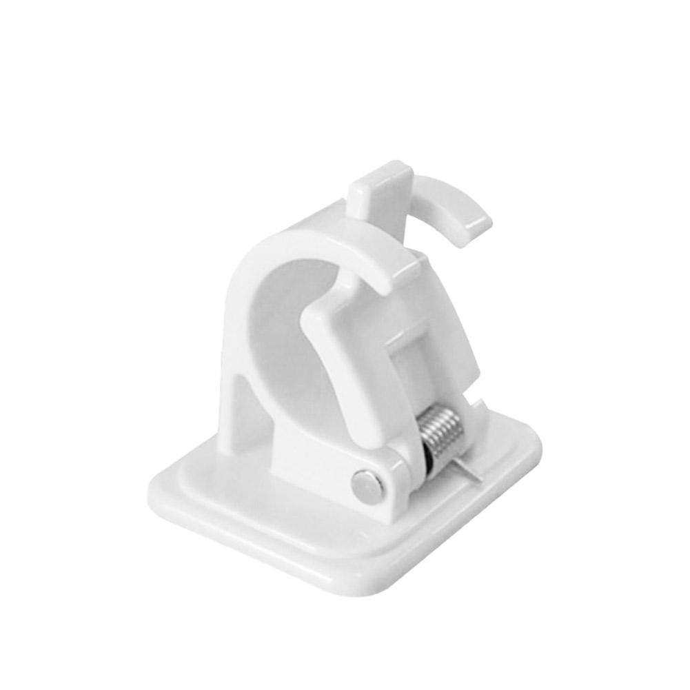 Buy 2pcs Self Adhesive Hanging Rod Clip Wall Curtain Fixed Clip Hook Towel Bar at affordable