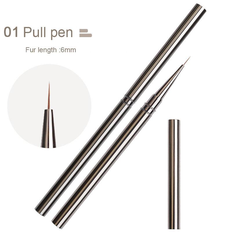 

Nails Art Liner Brushes Striping Drawing Elongated Lines Painting 6/9/12/15/18mm Nail Professional Manicure Tool ZJS02
