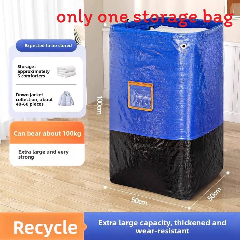 Packing Bag Large Capacity Pe Material Durable Multipurpose For Bedroom Storage Blue 100cm