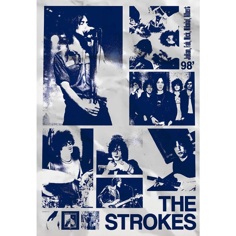 American Famous Rock Band The Strokes Posters Rock Music Album Prints Canvas Painting Wall Art Pictures Home Bedroom Club Decor