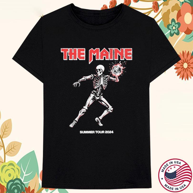 The Maine Summer Tour 2024 Skeleton T-Shirt Full Size S to 5XL IM0734 Unisex T-Shirt S