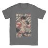 Ryu Streets Fighters T Shirts Men Pure Cotton Vintage T-Shirts Round Collar Game Tees Short Sleeve Clothing Plus Size