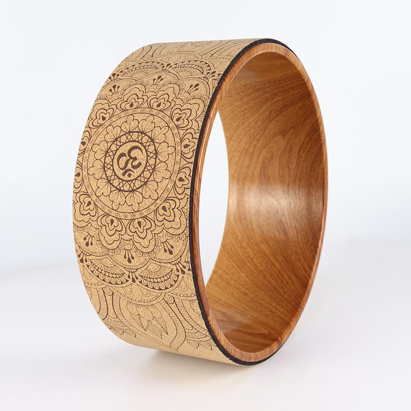 Yoga Wheel Shoulder Opener & Backbend Ring - Cork Pilates Circle for Flexibility & Fitness