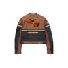 Cactus Jack by Travis Scott X Travis Scott Cactus Jack Leather Jacket Archaeo Brown Women Outerwear DX6168-256