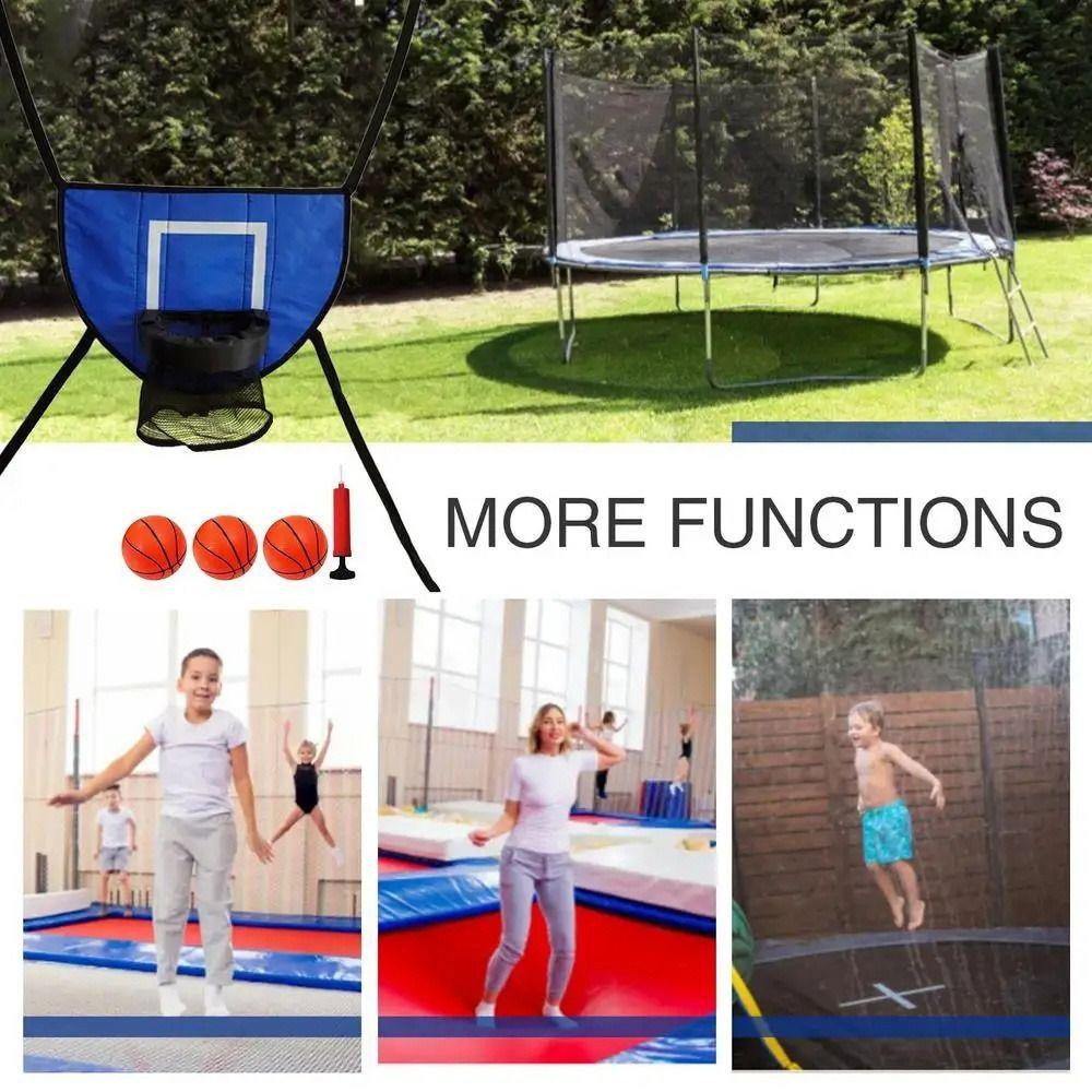 Safety Trampoline Basketball Hoop Kit Multipurpose Portable Basketball Hoop Toys Indoor Outdoor