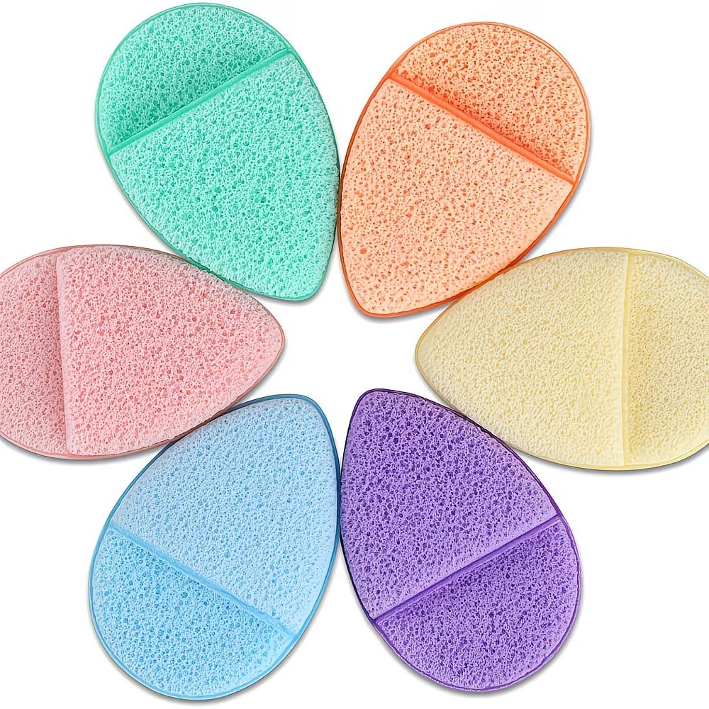 6PCS Face Wash Cleansing Puff Soft Cosmetic Sponge Deep Facial Cleansing Mask Makeup Remover Cosmetic Puff Reusable Clean Tool