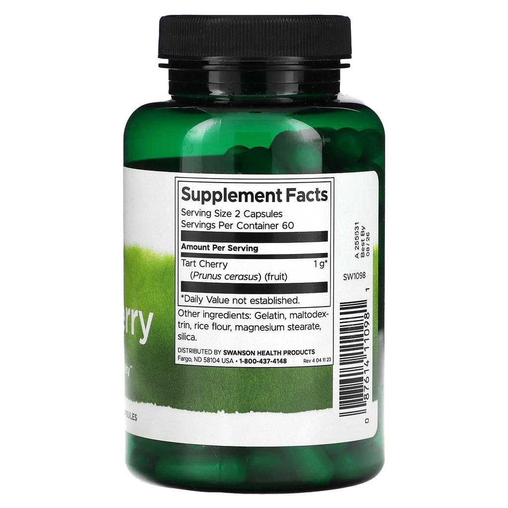Tart Cherry, 500Mg, 120 Capsules (250Mg per Capsule)