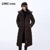 Jinyujie Women's Waist-Cinching Long Puffer Down Jacket