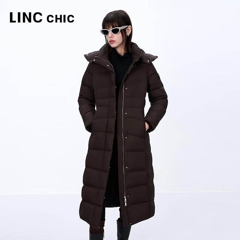 Jinyujie Women's Waist-Cinching Long Puffer Down Jacket