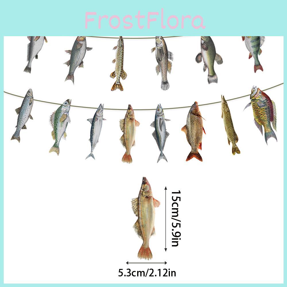 Fish Party Banners For Event Decoration Paper Pull Flags For Celebrations