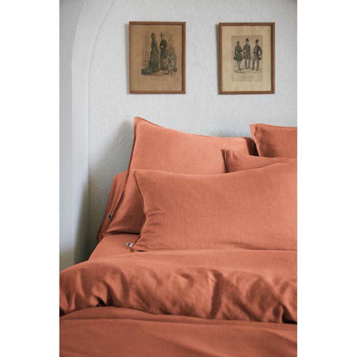 Drap housse "Gaïa" toutes dimensions "Gaze de Coton" - Gaïa Safran - 140 x 190 cm bonnet de 30 cm