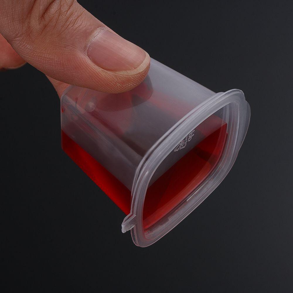 25Pcs 25ml/27ml/45ml Disposable Plastic Takeaway Sauce Cup Containers Food Box with Hinged Lids Small Pigment Paint Box Palette