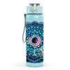 1PC Swirl Mandala Psychedelic Art Print 750ml Color Plastic Sports Water Bottle Leakproof Flip Straw Lid Suitable for Sports Office Home Use