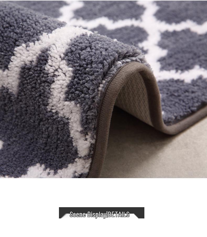 Nordic Style Non-slip Long Kitchen Mat - Absorbent & Oil-proof for Bedroom/Bathroom