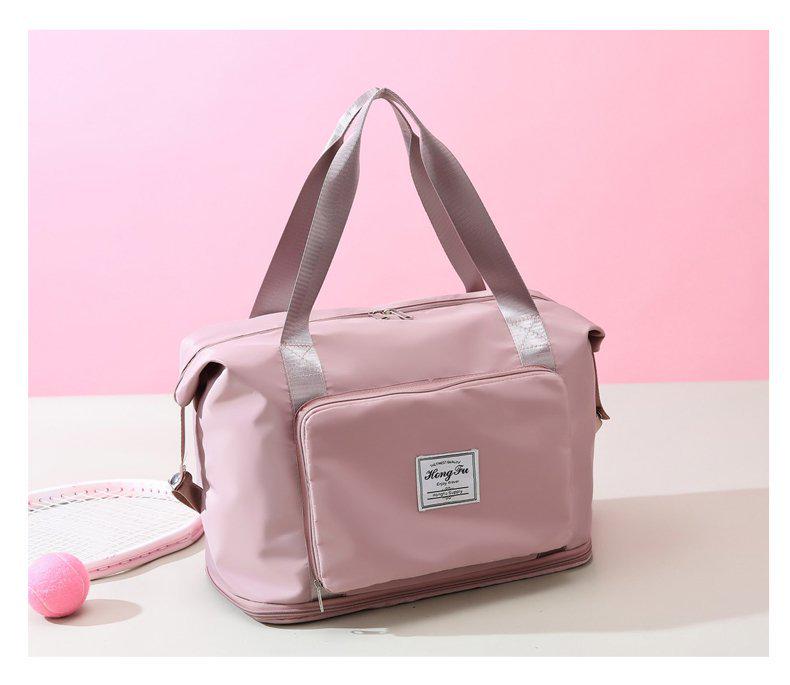 

Large Capacity Foldable Travel Bag with Wet/Dry Separation, Shoulder Strap, Expandable Gym Bag