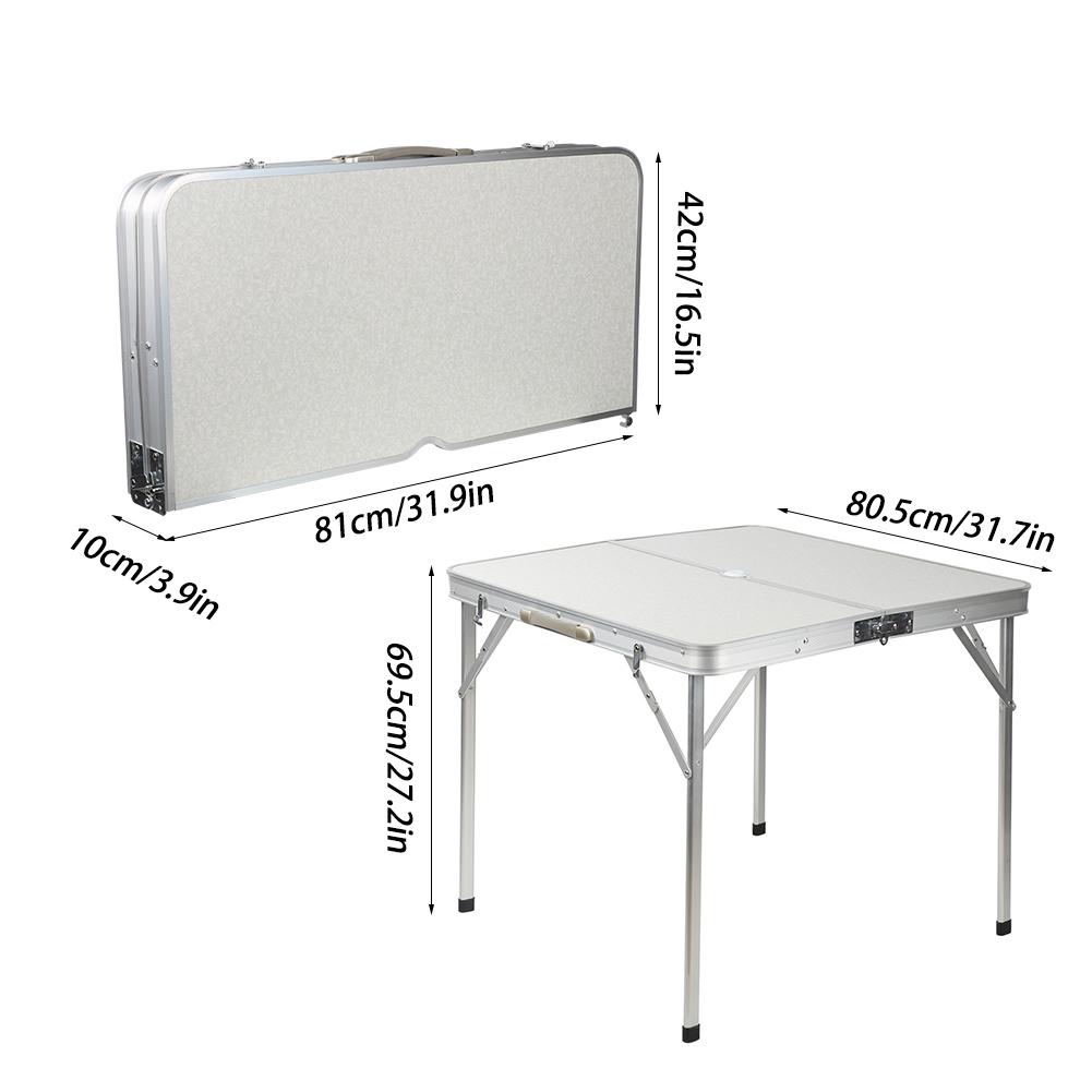 Outdoor Picnic Table Aluminum Alloy Split Folding Mahjong Table Suitcase Folding Table