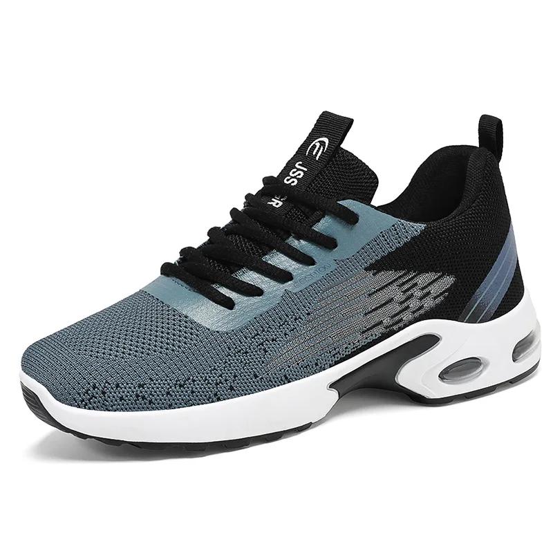 Men's Shoes Autumn 2025 Air Cushion Soft-soled Sports Shoes Wholesale Cross-border Hair Fly-woven Sneakers