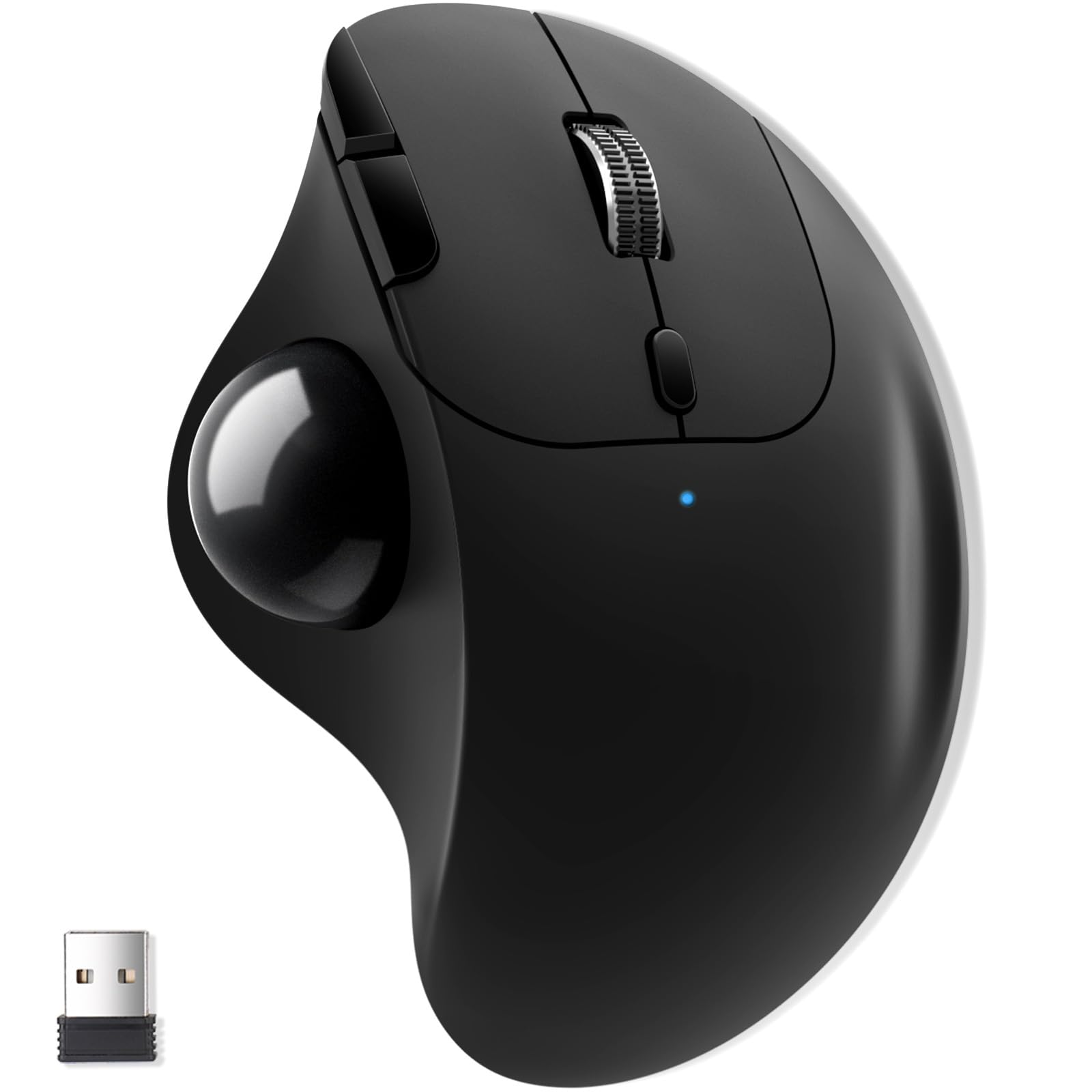 

2023 Ewin Wireless Trackball Mouse, 2.4GHzBluetooth Compatible, Thumb-Mouse, Quiet, High Precision, Two-Level DPI Switching, Ergonomic Design,