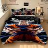 Son Goku Muster Bettwäsche Steppdecke Set Bettbezug Kissenbezug Zuhause Geburtstagsgeschenk(1 Bettbezug + 2 Kissenbezüge, ohne Füllung)