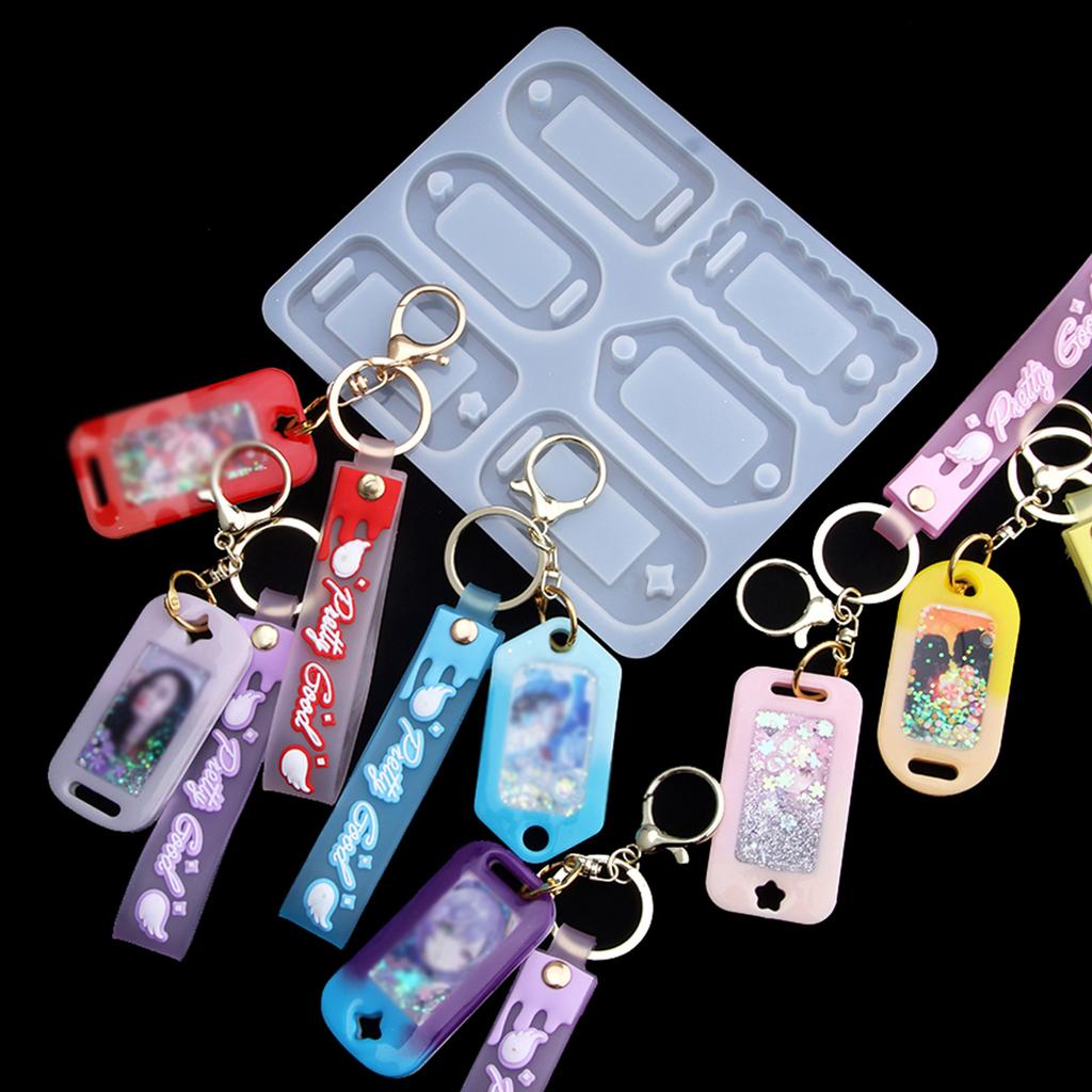 Shiny Glossy Silicone Decoration Molds Geometry Ornament Keychain Mold DIY Pendant Jewelry Epoxy Resin Crafting Molds