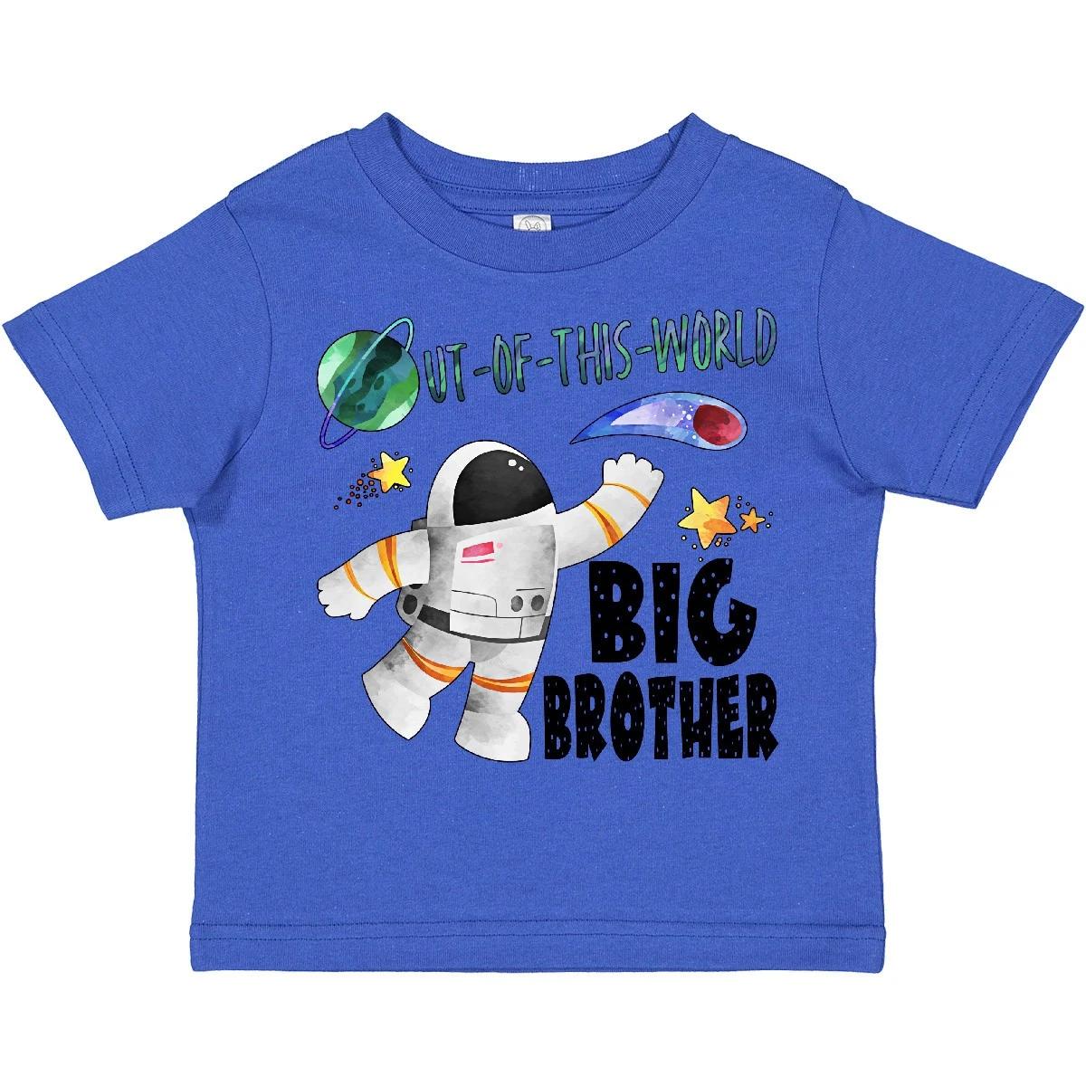 

Inktastic Out Of This World Big Brother Astronaut In Space Toddler kids boys T-Shirt Sis 150