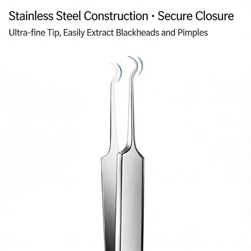 Professional Stainless Steel Blackhead Extractor Set Of 7 Pieces For Deep Pore Cleaning And Skin Cares