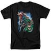 DC Comics - Justice League - Heroes Unite - Adult Unisex T-Shirt - Black