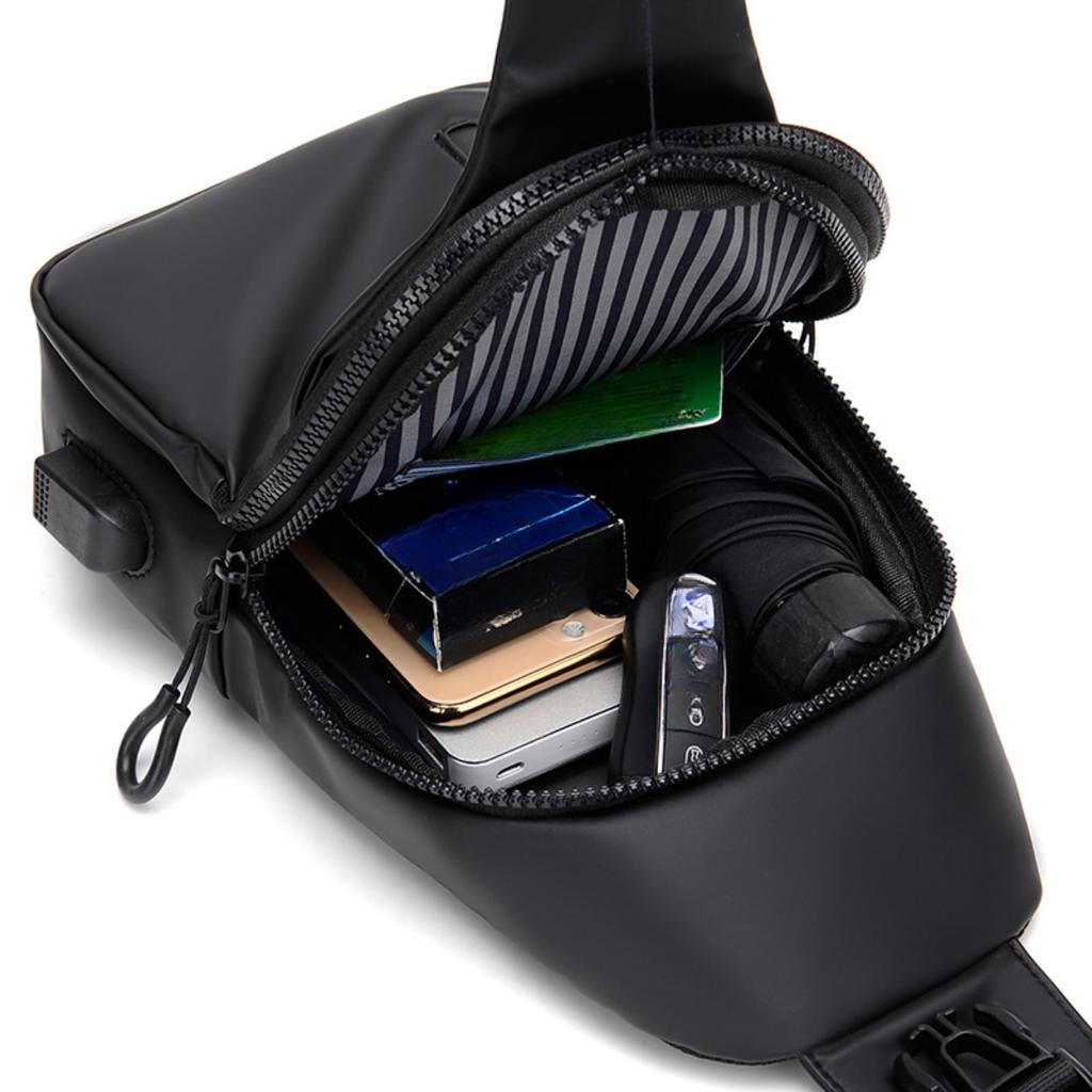 Herren Brusttasche, Trendige und Modische Umhängetasche, Schlicht und mit großem Fassungsvermögen, Vielseitig für den täglichen Arbeitsweg, Herren Tasche