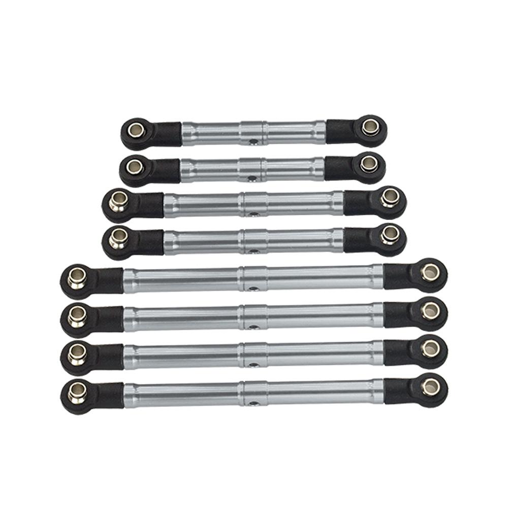 GPM Metal Alloy Adjustable Full Set Tie Rod Links 9742R+9749 for Traxxas 1/18 TRX4M TRX-4M Defender Bronco RC Crawler Car
