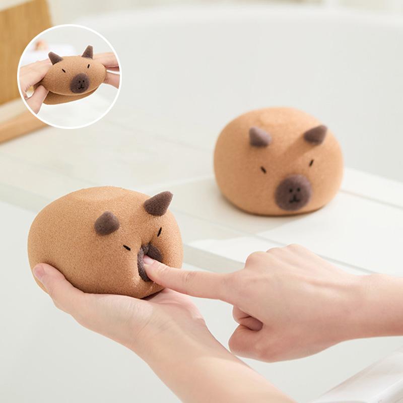 Cute Bath Ball Sponge Cleaning Brushes Cartoon Animal Bubble Sponges Ball Easy Foaming Massage Ball Scrubber For Kids Shower
