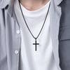 Crucifix Necklace for Women Men Hypoallergenics Titaniums Steel Religious Neckchain Comfortable Wear Faith Jewelry